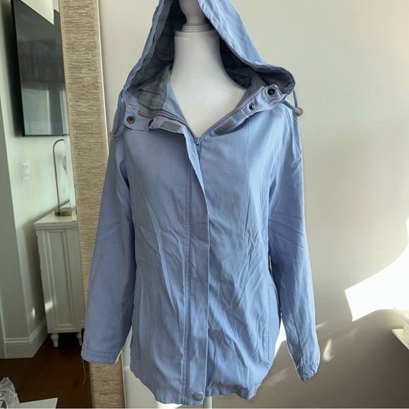 1 Madison Light Blue Hooded Jacket Size Medium - Picture 1 of 6